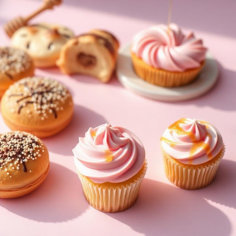 Cupcakes y panadería con miel